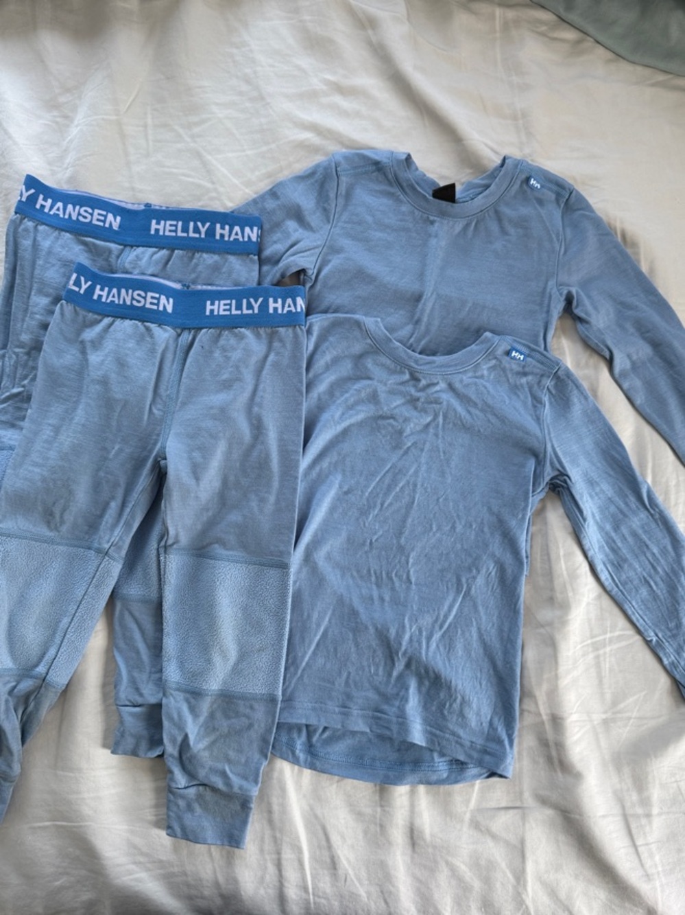 Helly Hansen Powder Blue 100% Merino Wool Thermal Base Layer Set 2-3t or 104/4
